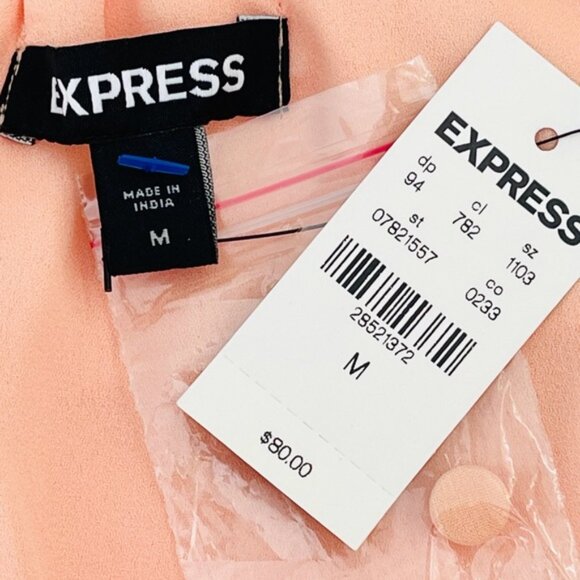 Express Chiffon Mini Dress Women M Mock Neck Tiered Sleeveless Smoke Ne… - Picture 10 of 12